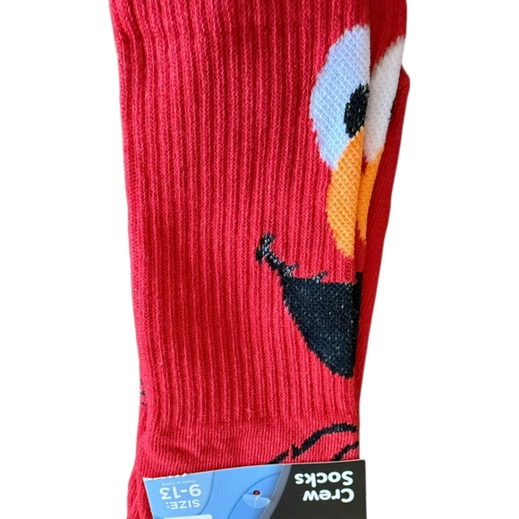 Sesame Street Other - Sesame Street Elmo Casual Crew Socks size 9-13